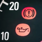 Change oil warning light on car dashboard