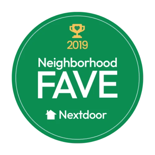 2019 Neighborhood Fave Award, celebrating a local business for its outstanding service and community support.