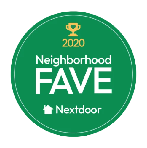 2020 Neighborhood Fave Award, celebrating a local business for its outstanding service and community support.