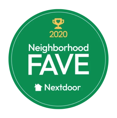 2020 Neighborhood Fave Award, celebrating a local business for its outstanding service and community support.