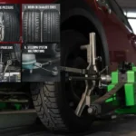 fixable causes of a car pulling sideways illustrated on vehicle alignment display.