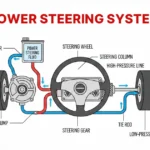 Hydraulic power steering system diagram.